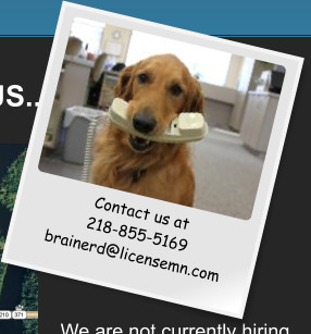 Contact us at 218-855-5169 brainerd@licensemn.com